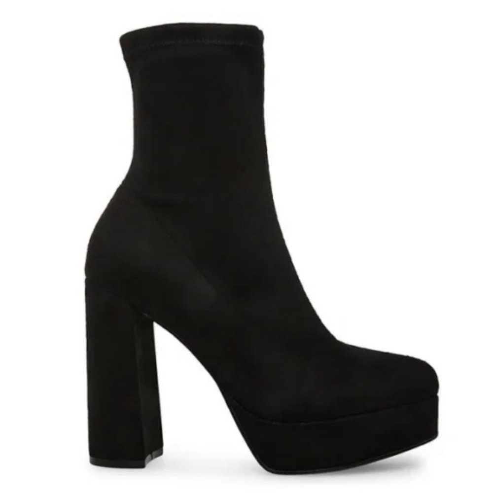 NEW Madden Girl Orchid Black
Platform High Block Heel
Stretch Dress Boots size 9
